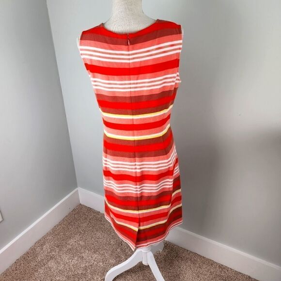 LANDS END SLEEVELESS ZIPPER BACK POCKETS KICK BACK SLIT DRESS SIZE 10 - Picture 4 of 8